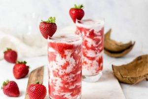 dessert strawberry milk
