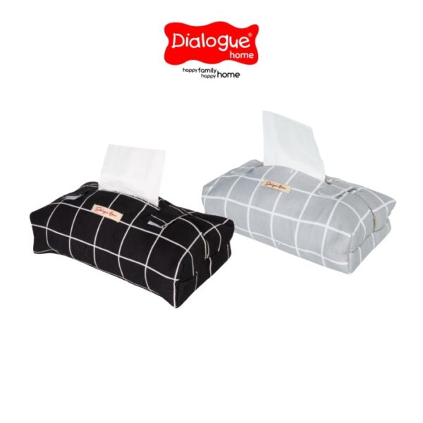 Dialogue Home Tempat Tissue Motif Kotak - Gambar 2