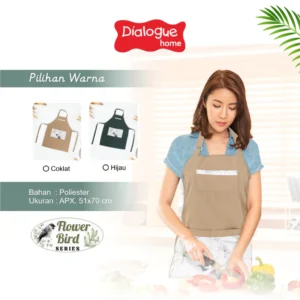 Dialogue Home Celemek Lapis Print Flower Bird Series