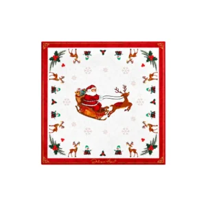 Dialogue Home Tablecloth Persegi Santa Sleigh Series